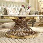 Glory dining table rose-gold finish