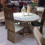 Glory dining table rose-gold finish