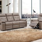 oakland Italian leather recliner lounge set